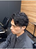 メンズパーマ耳掛け
