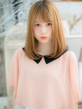 モッズヘア 越谷(mod's hair) ハイトーンカラー姫カットレイヤーセミディh4越谷10代20代30代