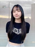 黒髪ロング/縮毛矯正