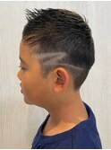 宇都宮メンズカットスパイキーショートツーブロックフェード