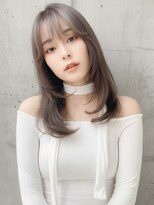 ニューヨークニューヨーク 寝屋川店(NYNY) ゆるふわミディアム/顔周りレイヤー/レイヤーカット/ベージュ