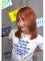 モアナ バイ ヘッドライト 松山(Moana by HEADLIGHT)&nbsp;Moana【松山】#ブリーチ#ダブルカラー#レイヤー#オレンジ
