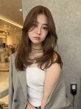 エヌ 大阪梅田茶屋町(enu) 海外風レイヤーカット×マロンブラウン