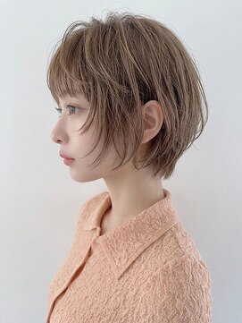 カバーヘア ブリス 志木南口駅前店(COVER HAIR bliss) 秋カラーレイヤーショートマレットヘア/ヘーゼルベージュp志木