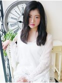 【ジュレベール 松田】 暗髪ナチュラル女子ゆるふわセミディ