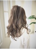 【unopulir永尾】透明感ミルクティー×ロングレイヤー