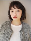 【morio札幌】大人かわいい黒髪ボブ毛先パーマ