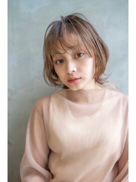 オースティン 門前仲町(AUSTIN) 大人かわいい前髪セシルカットココアブラウンフリンジウェーブ