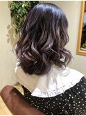 ラベンダー系のハイライト