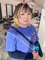 ギグスダブル 栄久屋大通店(gigs double)&nbsp;ウルフボブ/アンブレラカラー/イエロー×ブラック