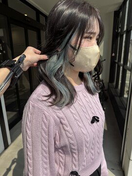 ナンバー 竪町(number+) 20代30代大人かわいいイヤリングカラーアクアブルー