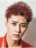 ベリショスパイキーショートべリーショートアップバングメンズ
