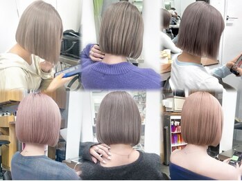 リラ バイ ミラ 新宿(LILA by MILA)の写真/繊細なカット技術で360度完璧のボブ×デザインカラーで高い似合せ！前髪や顔周りに拘り圧倒的小顔☆