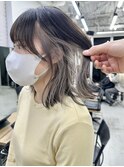 イヤリングカラー_インナーカラー_こなれミディ_レイヤー_前髪