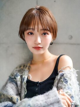 ギークス(GEEKS) 【GEEKS渋谷】マッシュショートボブ/マロンベージュ/冬ヘア/小顔