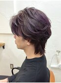 ◆センターパートのライラックウルフ◆