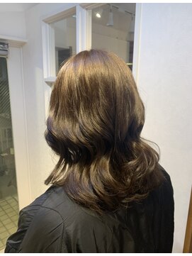 コハク(COHAQ BEAUTY AND RESORT) ブリーチなし!オリーブ系カラー