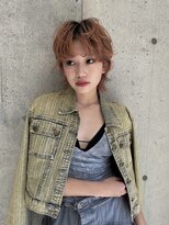 エイミー(amy.) ハッシュカット/パーマ/外ハネボブ/ワイドバング/暗髪カラー