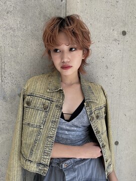 エイミー(amy.) ハッシュカット/パーマ/外ハネボブ/ワイドバング/暗髪カラー