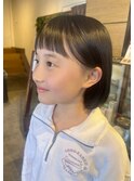 20代ミニボブココアブラウン小顔美肌ストレート丸み