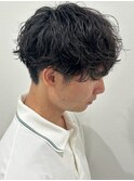シャドウパーマメンズカットパーママッシュ刈り上げショート