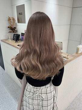 ペレ 渋谷(PELE) ホワイトグレージュ/デジタルパーマ/チェリーブラウン/渋谷