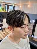メッシュ　センターパート