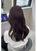 ブリーチなしダブルカラーで創る深みワインレッド