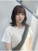ピンクラベンダー × ぱっつん