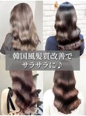 【艶感★シースルーバング】韓国 髪型 大人可愛いウェーブ巻き髪