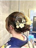 成人式×シニヨンアレンジ