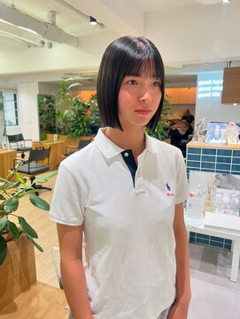 オーシャン(Ocean) 【OceanHair&Life田中愛梨】学生/切りっぱなしボブ/ミニボブ