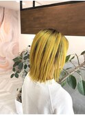 【イエロー×ブラウンルーツ×ミディアムレイヤー】byタナカ