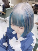 デイズ(days)&nbsp;デザインカラー前髪もアンブレラカラー/ホワイトシルバーボブ