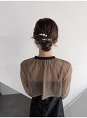 結婚式 お呼ばれヘアー ヘアアレンジ ヘアセット まとめ髪