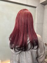 ファビ 渋谷(Fab)&nbsp;くびれヘア/暗めカラー/アプリコットオレンジ/縮毛矯正