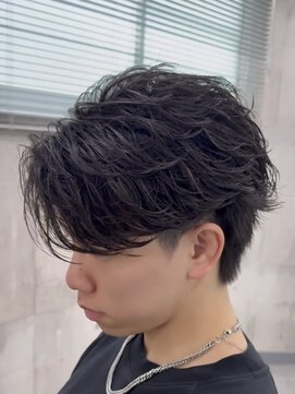 ビカムメンズヘアー 栄店(become men's hair) フェザーパーマ／毛流れセンターパート