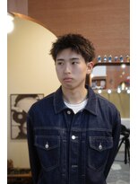 エディ(Edy)&nbsp;メンズスパイキーショート刈り上げツイストピンパーマ眉毛カット