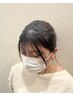 【気になる分け目、生え癖に】カット＋前髪ストレート ￥11000→