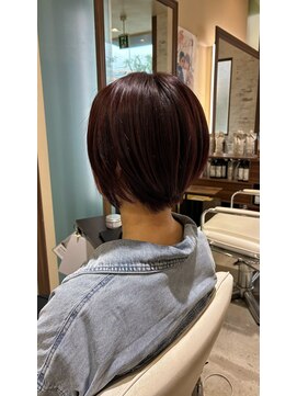 ブランシェ 高蔵寺店(BRANCHE) ワインレッド×ショートスタイル
