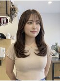 【富山】シースルーバングと流れるレイヤーのミディアム