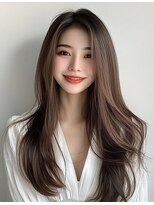 ピーチ バイ ニューヨークニューヨーク(a Peach by NYNY)&nbsp;大人可愛い大人美人ふんわりカール小顔カットショコラアッシュ