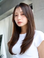 レノラ 髪質改善カラー 本町(LENORA)&nbsp;髪質改善/ロングレイヤー/ミルクブラウン/20代