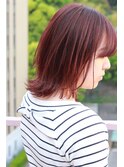 【はねる長さはあえてはねさすのが◎】レイヤーボブ×ピンク