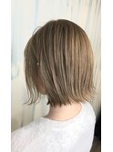 外ハネボブアッシュブラウンベージュことりベージュフレンチボブ