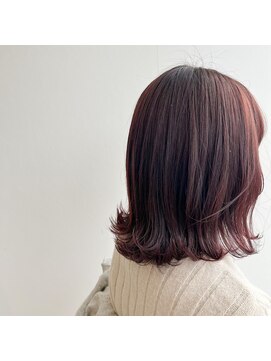 美容室 アイディー i-dee ピンクブラウン