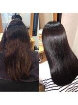 キュア 表参道(CURE)&nbsp;黒髪/グレージュカラー/ココアベージュ/ヘルシーロング[表参道]