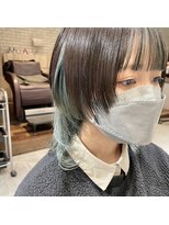 アデプト 金町店(adept) 【adept金町店　石崎Style】ウルフ×インナーグリーンカラー