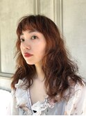 根本からの大きめウェーブパーマ