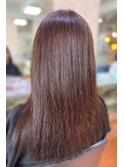 20代30代大人可愛い髪質改善ヘルシースタイルレッドブラウン